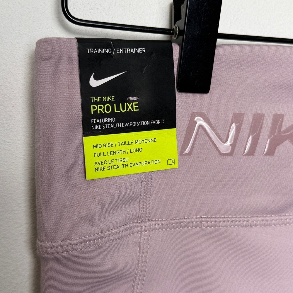 Nike Pro Luxe Dri-FIT Training Leggings Womens Small Smokey Mauve CU5802-516 NEW